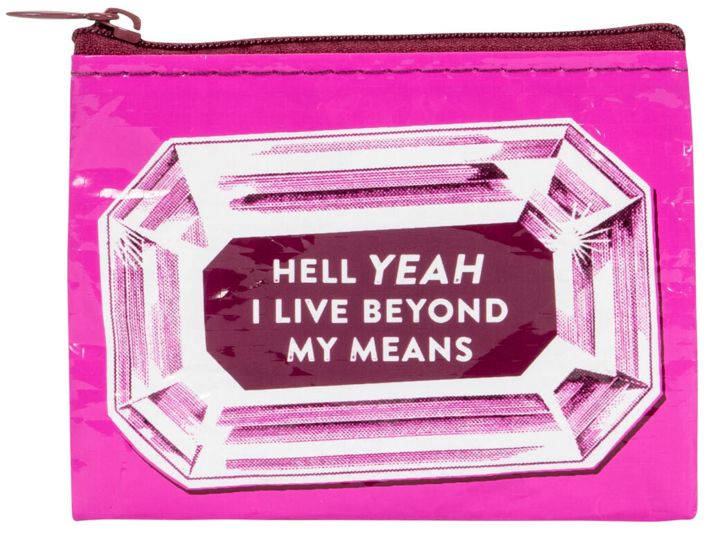 Image of BlueQ - I Live Beyond My Means Coin Purse BLUEQ